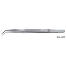 PADGETT Thackray Dental Packing Forceps, Serrated, Angled, 5-7/8" (150mm). MFID: PM-0300