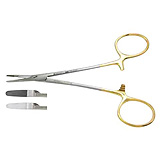 PADGETT Olsen-Hegar Needle Holder, 5-3/4" (146mm), Tungsten Carbide, Serrated Jaws. MFID: PM-2160