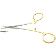 PADGETT Parkhouse Needle Holder & Suture Scissors, Tungsten Carbide, Serrated Jaws with Offset Finger Ring, Length= 5-1/2" (140 mm). MFID: PM-2424