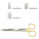 PADGETT Operating Scissors, Tungsten Carbide, Straight, Sharp/Sharp, Length= 5-1/2" (140 mm). MFID: PM-2620