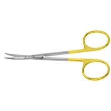 PADGETT Kaye Blepharoplasty Scissors, 4-1/2" (113mm), Curved, Serrated, Tungsten Carbide. MFID: PM-29065