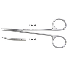 PADGETT Thomas Iris Scissors, Curved, Delicate, Semi-Sharp, Length= 4-1/2" (114 mm. MFID: PM-3102