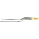 PADGETT Rees Bayonet Dressing Forceps, Tungsten Carbide, Cross-Serrated, Length= 5-1/2" (140 mm). MFID: PM-3504