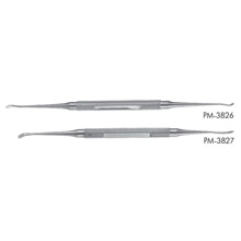 PADGETT Kleinert-Kutz Elevator & Dissector, Double-Ended, Slightly Curved Blades, Length= 7" (178 mm), Width 1= 2 mm, Width 2= 4 mm. MFID: PM-3827