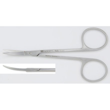 PADGETT Iris Scissors, Curved, Blunt/Blunt, Length= 4-1/2" (114 mm). MFID: PM-4250