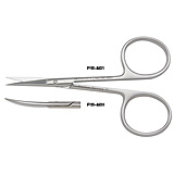 PADGETT Graul Iris Scissors, Curved, Delicate, Sharp, Large Rings, Length= 4" (102 mm). MFID: PM-4930