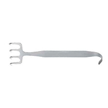 PADGETT Freeman Rhytidectomy Retractor, 7" (178mm), 4 Sharp In-Line Prongs. MFID: PM-509IL