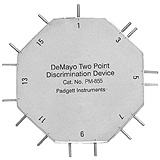 PADGETT DeMayo Two-Point Discrimination Device, Used for Post hand surgery diagnostic. MFID: PM-855