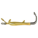 PADGETT TBTS-Style Retractor, Fiber Optic, 90mm x 24mm Blade, with Suction Port, with Teeth. MFID: PM-897FO