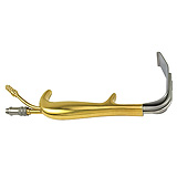 PADGETT TBTS-Style Retractor, Fiber Optic, with Suction Port, 3-1/2" (90mm) x 1-1/8" (30mm) Blade, with Teeth. MFID: PM-898FO
