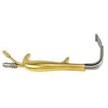PADGETT TBTS-Style Fiber Optic Retractor, Suction Port Without Teeth, Length= 9" (229 mm), Blade= 90 x 24 mm (LxW). MFID: PM-901FO