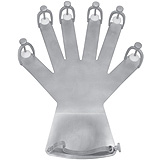 PADGETT Hand Fixation Device, Left/Right, Stainless Steel, w/Adjustable Finger & Wrist Restraints, 11-1/2" (29.2cm) x 9-1/8" (23.2cm). MFID: PM-961