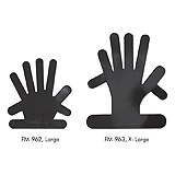 PADGETT Orthopedic Hand, Coated Aluminum, Reusable, Large, w/Malleable Finger & Wrist Restraint Tabs, 9-1/2" (24.1cm) x 8-1/2" (21.6cm). MFID: PM-962