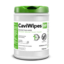 METREX CaviWipes HP Disinfecting Towelettes, 6" x 6.75", 160 Wipes per Canister, 12 can/cs. MFID: 16-1100
