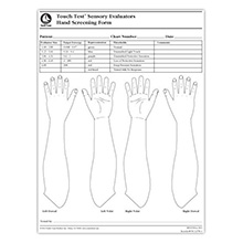 Hand Screening Forms for use with Touch-Test Sensory Evaluators. MFID: NC12750-1