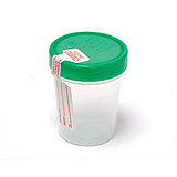 Pro Advantage Urine Specimen Container, Screw-On Lid & tamper evident label, 4 oz, Sterile. MFID: P250410