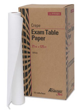 Pro Advantage Exam Table Paper, 21" x 125 ft, White, Crepe. MFID: P751021