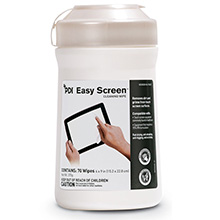 PDI Easy Screen Cleaning Wipes, 6"x9", 70/canister, 12 canisters/cs. MFID: P03672