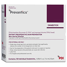 PDI PREVANTICS Swabstick, 1.75" x 6.5", 50/bx, 10 bx/cs. MFID: S40750