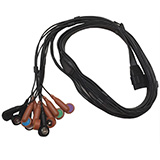 Schiller Patient Cable for Cardiovit FT-1 ECG , 10-wire Black Ribbon Type ECG Cable, Snap Type, AHA. MFID: 2.400227