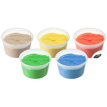 Rolyan Therapy Putty | Hand Therapy Putty, 2 oz, Pack of 5 Colors (Tan, Yellow, Red, Green, Blue). MFID: 081029982