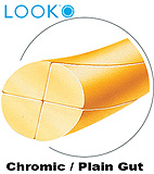 LOOK 6-0 Chromic Gut Plastic Surgery Suture, 12"/30cm, C1, 11mm 3/8 Circle. MFID: 1242B