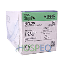 SURGICAL SPECIALTIES Nylon Suture, Monofilament, Conventional, 7-0, 18"/45cm, 11mm, 3/8. MFID: A1696N
