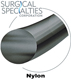 SURGICAL SPECIALTIES Nylon Suture, Monofilament, Lancet, 10-0, 12"/30cm, 4.88mm, Bicurve. MFID: A2522N