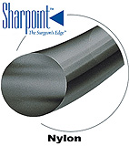Sharpoint Nylon MicroSuture, Black Nylon, Size: 10-0, 4"/10cm, VRM4, MET Point. MFID: AA-0101