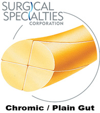 SURGICAL SPECIALTIES Chromic Gut Suture, Taper Point, 4-0, 14"/35cm, 22mm, 1/2 Circle. MFID: C181N
