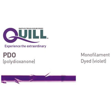 QUILL PDO Suture, Violet Mono, Reverse Cutting, Size 4-0, 27"/70cm, FS-2, 19mm, 3/8 Circle, 12/bx. MFID: R422N