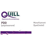 QUILL PDO Suture, Violet Mono, Reverse Cutting, Size 2-0, 27"/70cm, FS-1, 24mm, 3/8 Circle, 12/bx. MFID: R443N