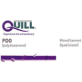 QUILL PDO Suture, Taper Point, 0, 14cm x 14cm, 36mm, 1/2 Circle. MFID: RA-1000Q