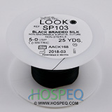 LOOK 5-0 Silk Suture Spool, Black Braid, 25 yd. MFID: SP103