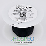 LOOK 3-0 Silk Suture Spool, Black Braid, 25 yd. MFID: SP105