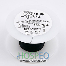 LOOK 6-0 Silk Suture Spool, Black Braid, 100 yd. MFID: SP114