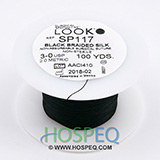 LOOK 3-0 Silk Suture Spool, Black Braid, 100 yd. MFID: SP117