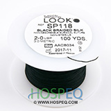 LOOK 2-0 Silk Suture Spool, Black Braid, 100 yd. MFID: SP118