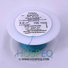 LOOK 3-0 Non-Absorbable Polyviolene Suture Spool, Green Braid, Uncoated, 100 yd. MFID: SP203