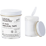 Surgical Specialties Umbilical Tape, 3/8", 1 Dozen (20 yd Jar), 12 Jars/case. MFID: UT77