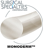 SURGICAL SPECIALTIES Monoderm Suture, Monofilament, Conventional, 4-0, 18"/45cm, 19mm, 3/8. MFID: Y823N