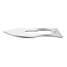 Swann Morton Carbon Steel Blade, Sterile, Size 18, 100/bx. MFID: 00SM18