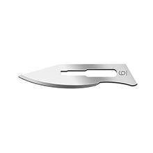 Swann Morton Carbon Steel Blade, Non-Sterile, 20 Pk/5 VPI, Size 6, 100/bx. MFID: 02SMV6