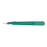 Lance Disposable Scalpel, Stainless, Size 11, Sterile, Green Handle, 10/bx. MFID: 92411