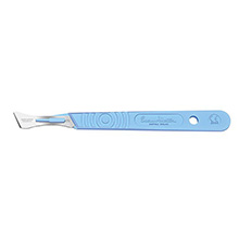 Swann Morton Disposable Scalpel, Stainless, Sterile, Size 9, Blue Handle, 10/bx. MFID: SM0517