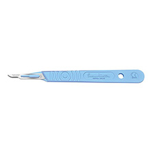 Swann Morton Disposable Scalpel, Stainless, Sterile, Size 15T, Blue Handle, 10/bx. MFID: SM0592