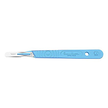 Swann Morton Disposable Scalpel, Stainless, Sterile, Size 10R, Blue Handle, 10/bx. MFID: SM6690