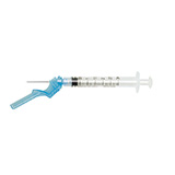 TERUMO ENGAUGE 3cc Hypodermic Syringe with Safety Needle, 23G x 1", 100/bx, 12 bx/cs. MFID: SENG-03L2325R