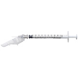 TERUMO SurGuard 3 Hypodermic 1cc Syringe with Safety Needle, 27G x 1/2", 100/bx, 4 bx/cs. MFID: SG3-01T2713