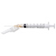 TERUMO SurGuard 3 Hypodermic 3cc Syringe with Safety Needle, 25G x 5/8", 100/bx, 4 bx/cs. MFID: SG3-03L2516